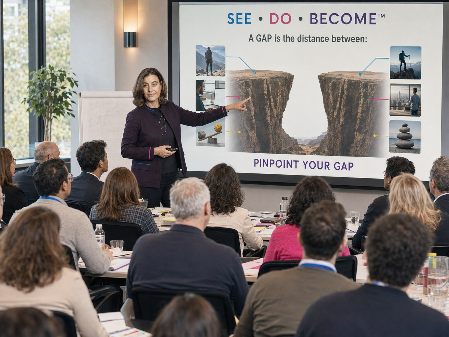 Debby Forman revealing a hidden gap during a GAPTrax workshop