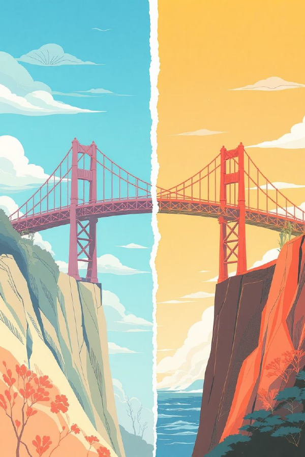 A visibly broken bridge representing a GAP